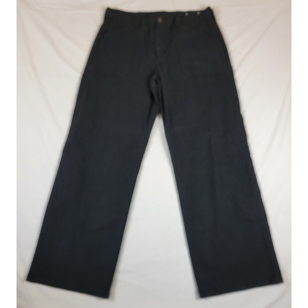 American Eagle Stovepipe Black Straight Leg Utility Pants Womens 14 Stretch